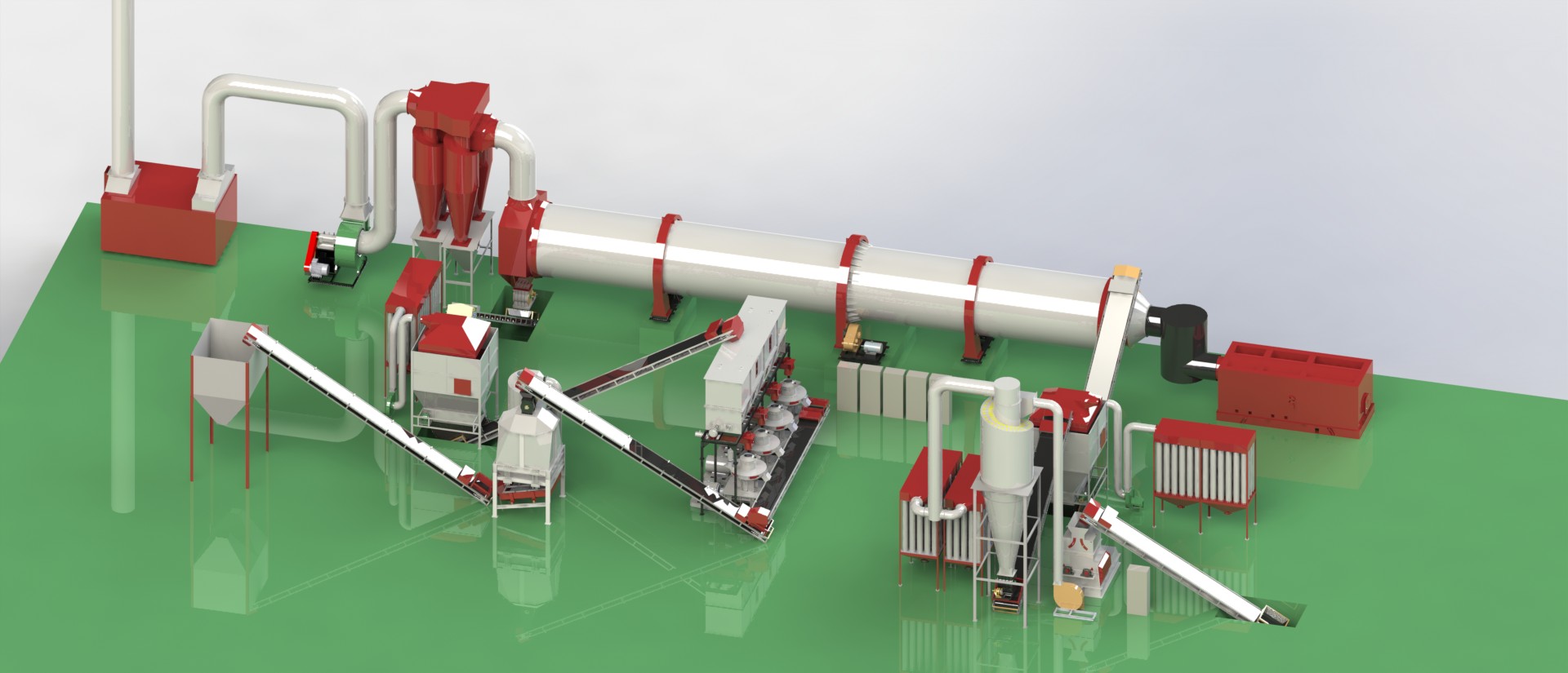 木屑秸稈顆粒機生產線 木屑秸稈顆粒機生產線