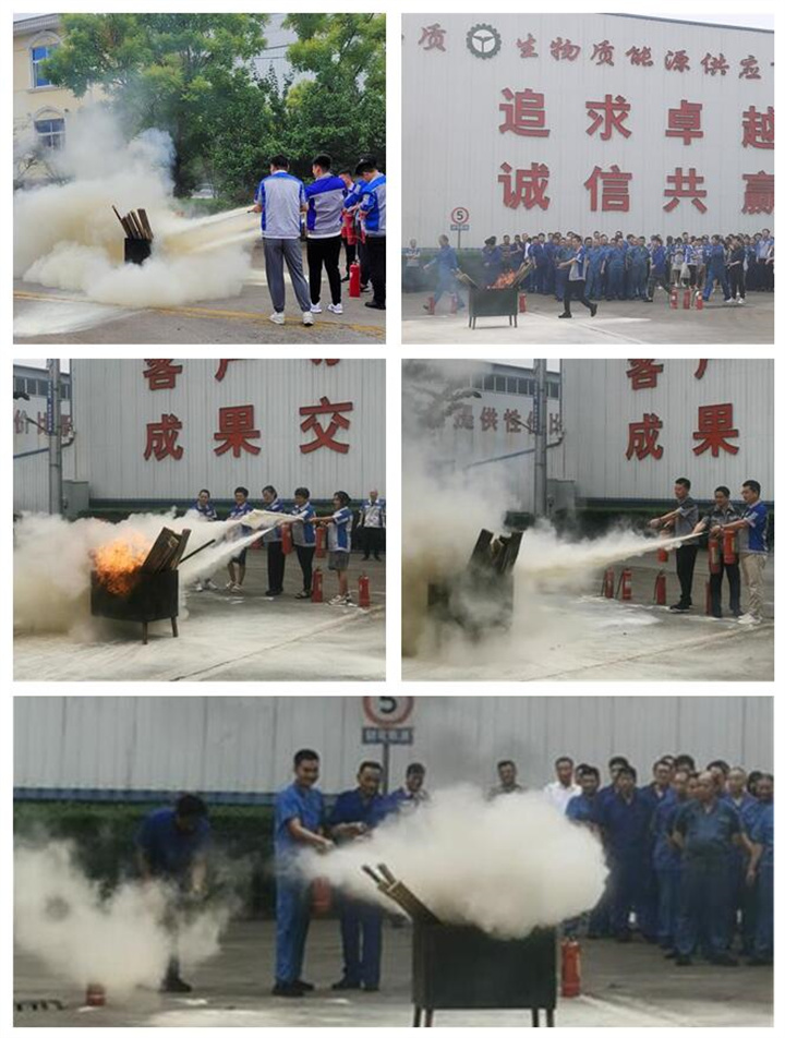 隨后，集團消防安全員為廣大職工講解滅火器和消防水槍的使用方法，并現場演示。廣大員工積極參與到教學演練當中，進一步鞏固消防培訓知識。